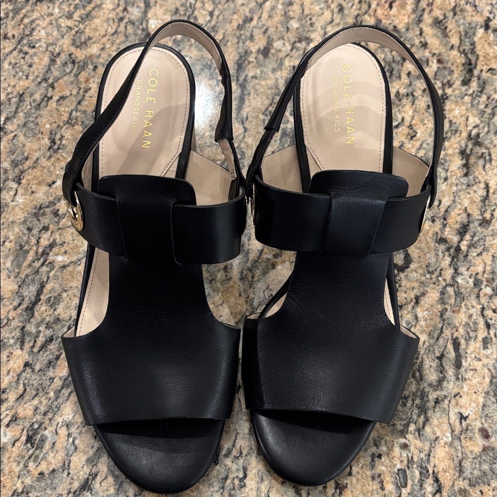 COLE HAAN Adele Grandseries Sling Back Leather Sandals SIZE 7.5 - Picture 2 of 8